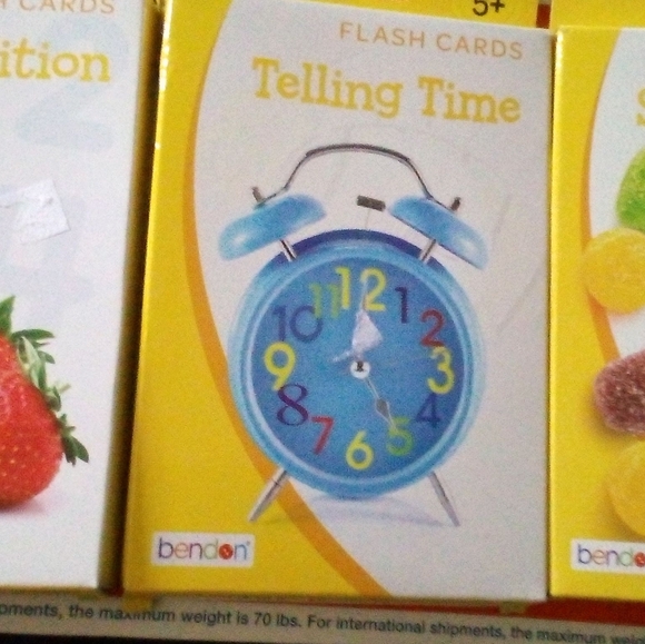 BRAND NEW ADDITION SUBTRACTION AND TELLING TIME LEARNING CARDS - Picture 2 of 2